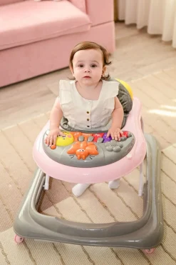 Bertoni Lauflernhilfe My Buggy Spielcenter Musik Treppenstopper höhenverstellbar rosa