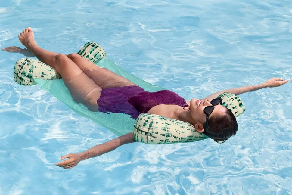 Bestway Pool Hängematte Sommer Luxus 122cm Luftmatratze Sattelsitz Poolsessel