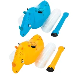 Bestway Poolspiel Nashorn Kinder Wasser Spielzeug 148cm für 2 Personen Poolspiel