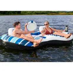 Bestway Schwimmring HydroForce RapidRider II 2Personen 251x132cm Schwimmreifen