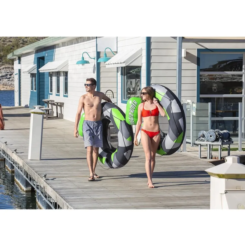 Bestway 43280 Schwimmring Rugged Rider I Ø135cm mit Lehne Getränkehalter Mesh