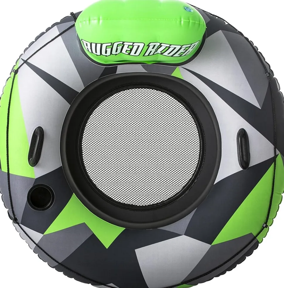 Bestway 43280 Schwimmring Rugged Rider I Ø135cm mit Lehne Getränkehalter Mesh