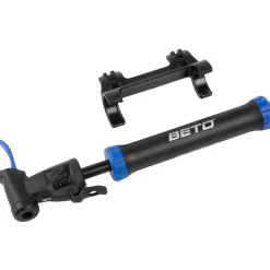 Beto Double Shot Fahrradpumpe Fahrrad Luftpumpe Minipumpe AV/DV/FV + Balladapter Fahrradluftpumpe