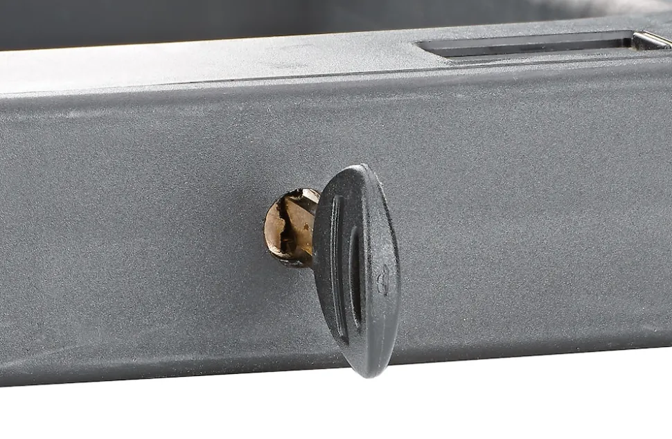 Bügelschloss mit Fingerabdrucksensor, inkl. 2 Laser-Cut Schlüssel, inkl. Li-Ionen Akku, aufladbar per USB-C, inkl. Rahmenhalterung, Gummiummantelung
