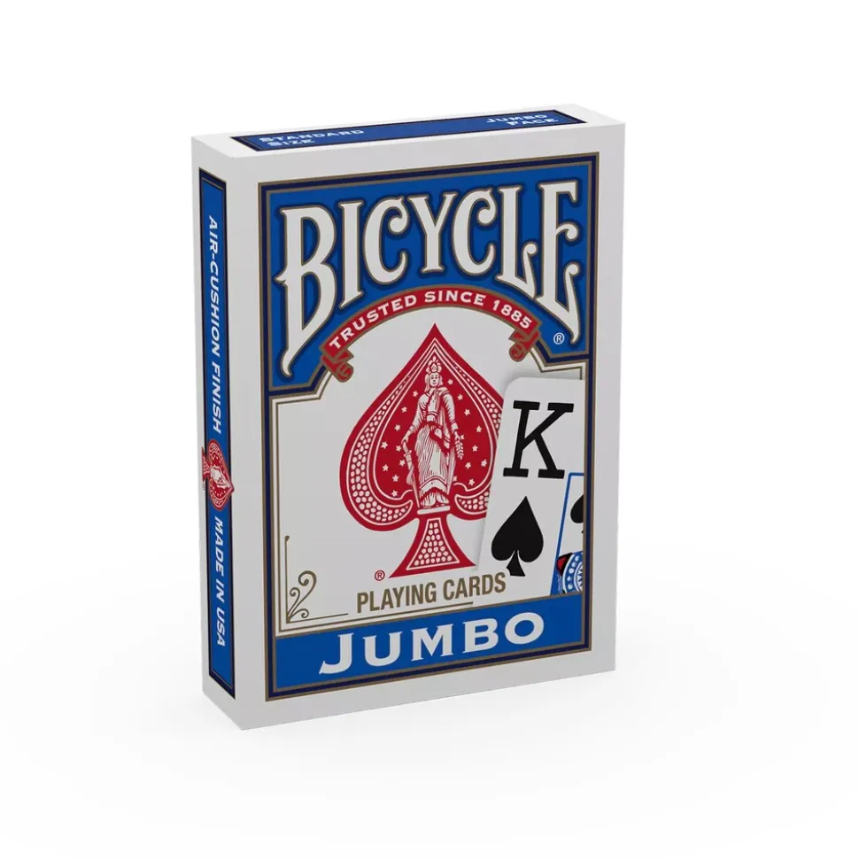 Bicycle® Kartendeck - Rider Back Jumbo Index (blau) Kartenspiel Spielkarten Kartentricks Pokerkarten Single Deck