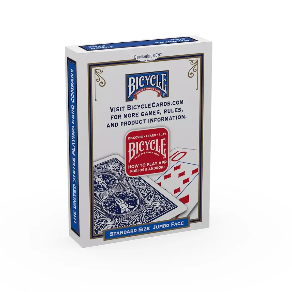Bicycle® Kartendeck - Rider Back Jumbo Index (blau) Kartenspiel Spielkarten Kartentricks Pokerkarten Single Deck