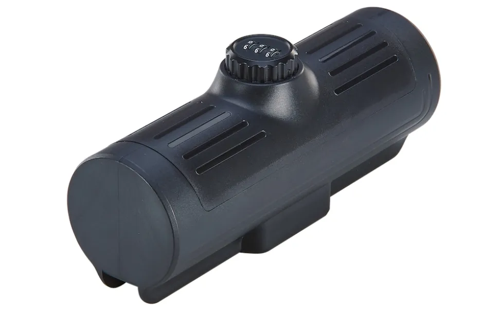 Bike Safe Fahrradbox (smart, zum sicheren Verstauen von Wertgegenständen, integriertes Zahlenschloss (3-Fach-Kombination), Maße: 234 x 89 x 76 mm (BxHxT), Farbe: schwarz