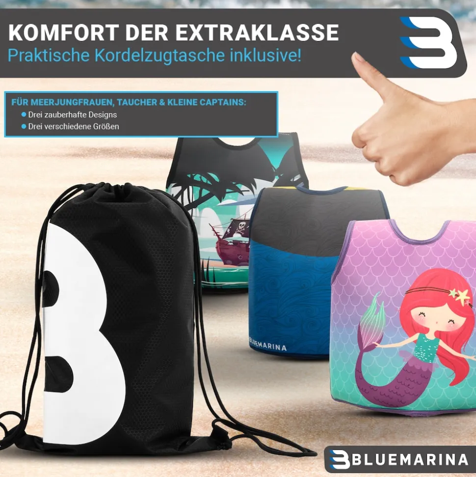 Bluemarina Kinder Schwimmhilfe (S, Mermaid)