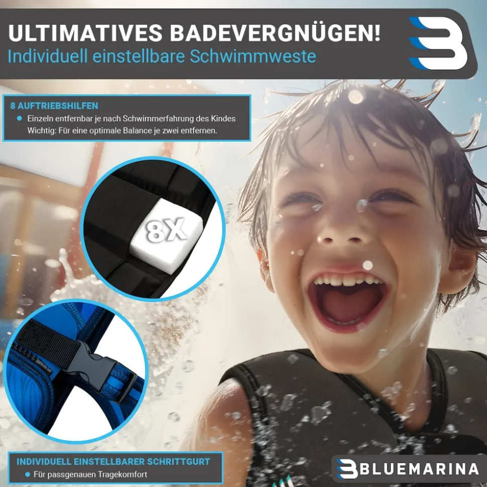 Bluemarina Kinder Schwimmhilfe (S, Mermaid)