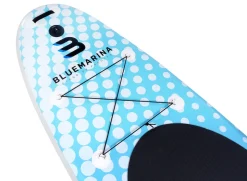 Bluemarina SUP Board Moana, aufblasbar mit Doppelkolben-Pumpe, Paddel, Rucksack, 5J Garantie (Classic 2.0, 325x86x15cm / 10'8
