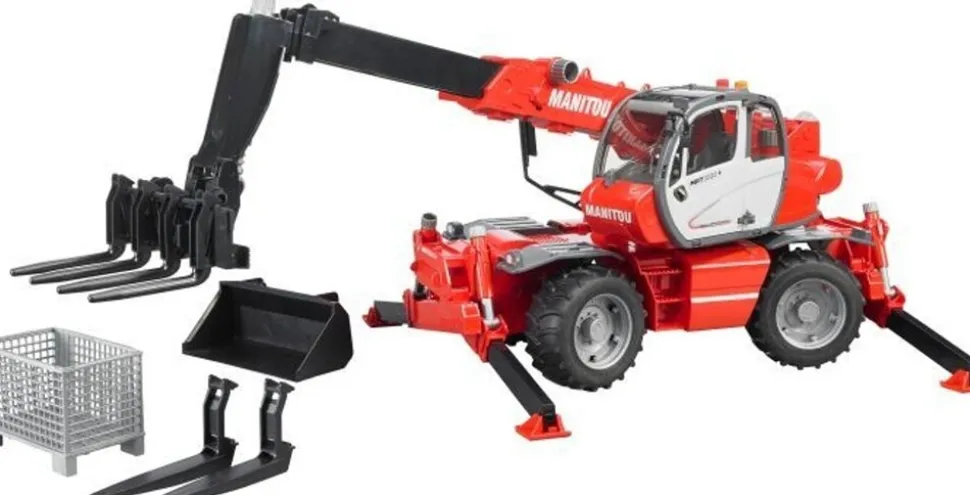 Bruder Bruder 02129 Manitou Teleskoplader MRT 2150 mit Zubehör