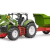 Bruder Bruder 03452 ROADMAX Traktor mit Frontlader und Kippanhänger