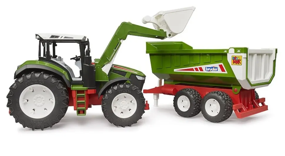 Bruder Bruder 03452 ROADMAX Traktor mit Frontlader und Kippanhänger