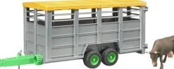 Bruder bruder 02227 Viehtransportanhänger mit Rind