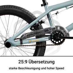 Bullseye Project 301 BMX 20 Zoll Bike Fahrrad 2 Pegs 360° Rotor Freestyle 20 Rad Jugendliche Erwachsene unisex für Tricks