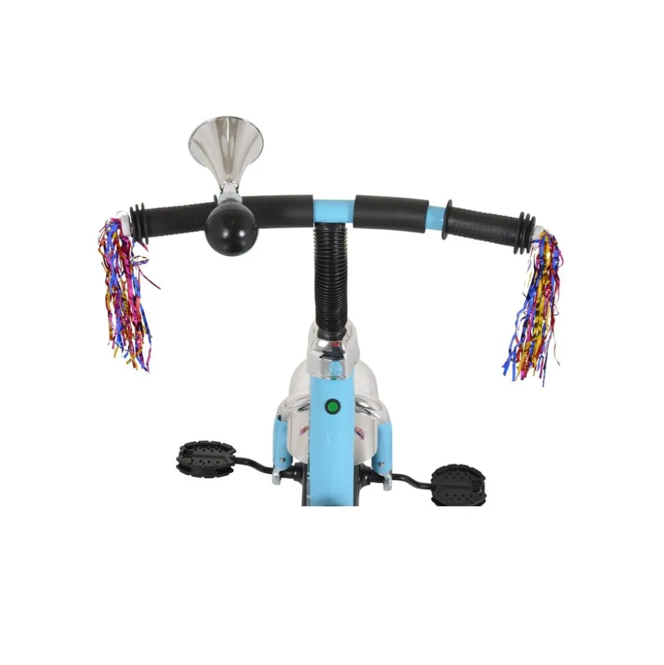 Byox Dreirad Bonfire EVA-Reifen LED-Licht ,Musik Licht, Hupe, Sitz einstellbar hellblau