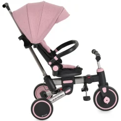 Byox Dreirad Flexton 5 in 1 Laufrad Rückenlehne EVA-Reifen Becherhalter faltbar rosa