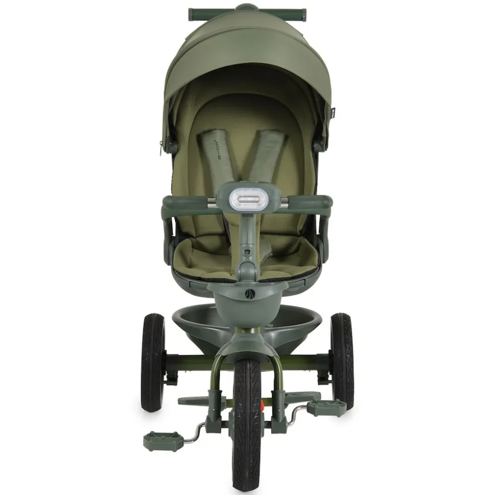 Byox Dreirad Fusion Lux Musik Scheinwerfer PU-Reifen Hinterradbremsen Korb Gurt grün