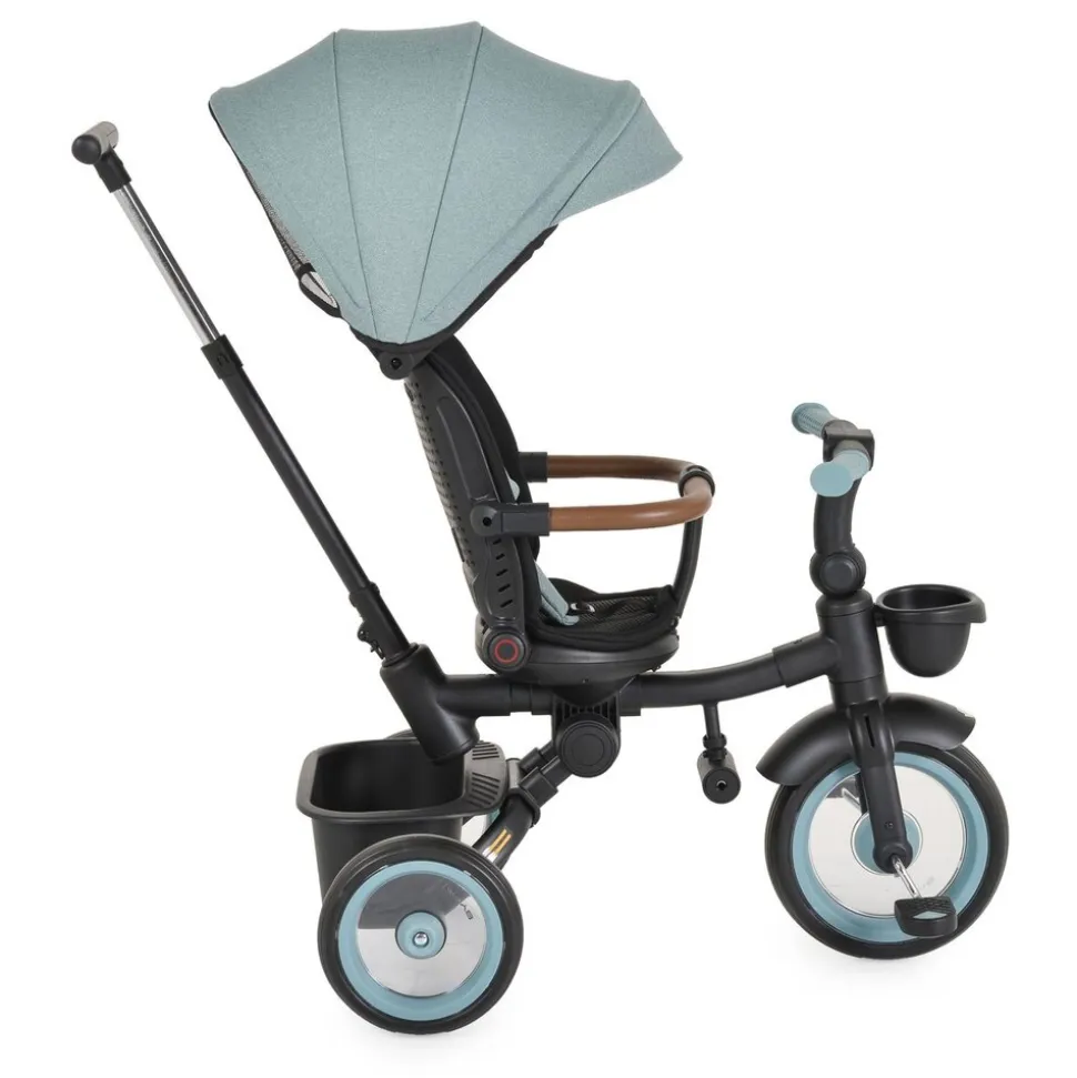 Byox Dreirad Jasper EVA-Reifen klappbar, Sitz drehbar, Hinterradbremse, Körbe grün