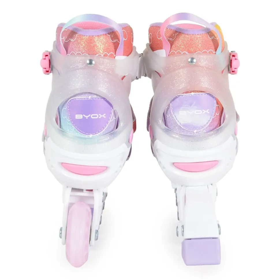 Byox Inliner Dizzy pink Glitzer PU-Räder Stoßdämpfer ABEC-5-Lager verstellbar M (Gr. 34-38)