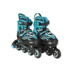 Byox Inliner 2 in 1 Double blau Rollschuhe, PU-Rollen, ABEC-5 Lager, verstellbar M (Gr. 34-38)