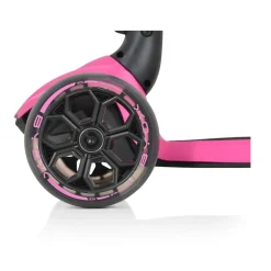Byox Kinderroller Bolt 3 Räder, höhenverstellbar, klappbar, PU-Räder, ABEC-9 rosa