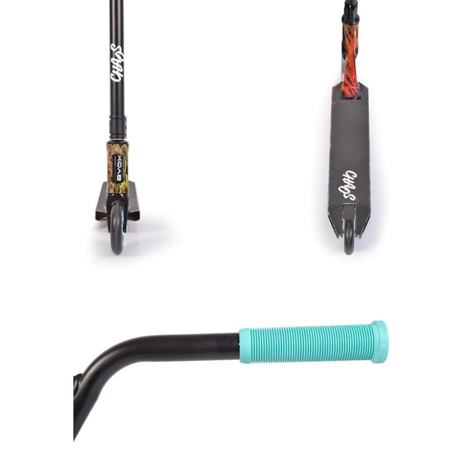 Byox Kinderroller Chaos PU-Räder, ABEC-9, Lenker 360° drehbar, Hinterradbremse blau