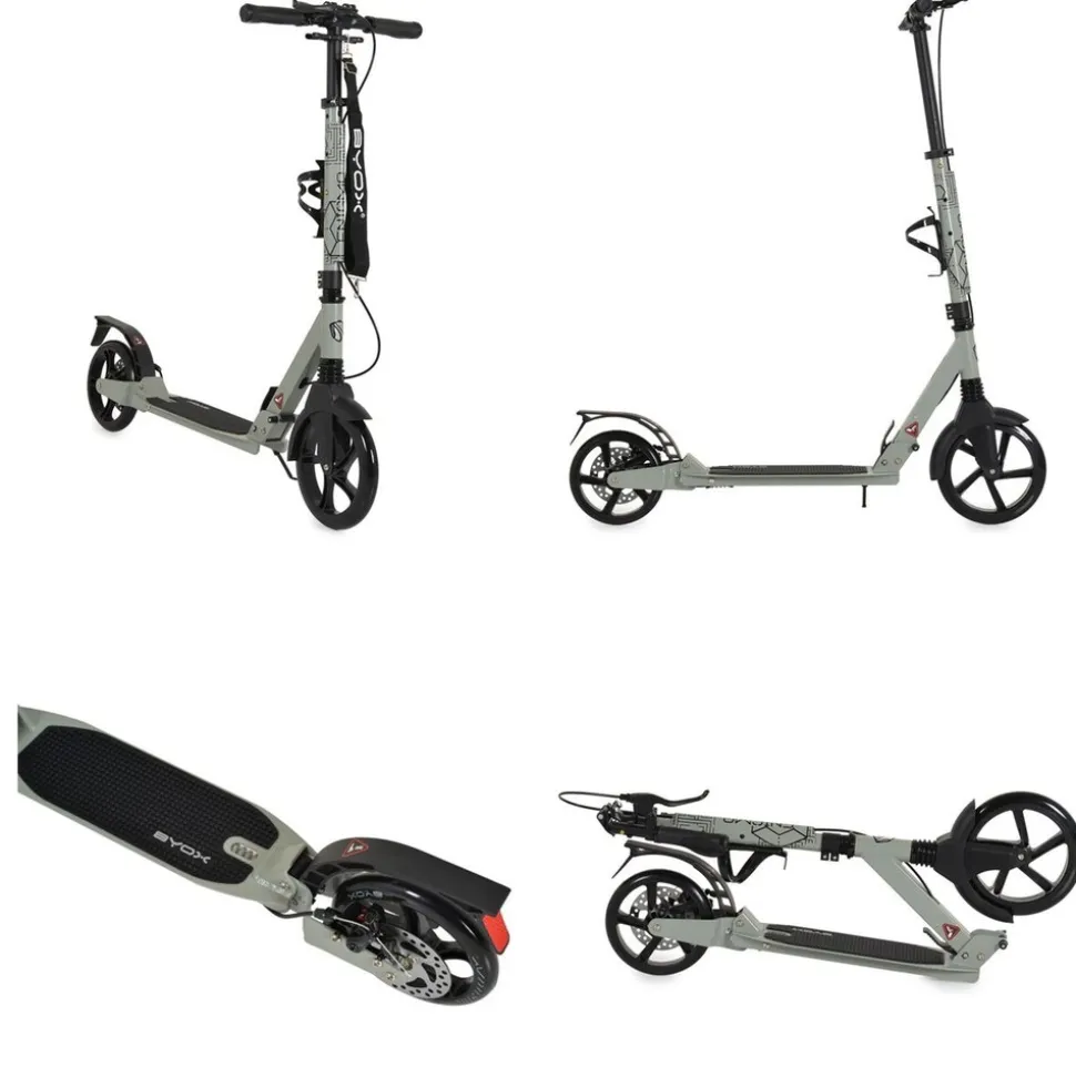 Byox Kinderroller Enigma PU-Räder klappbar Ständer Getränkehalter Handbremse grün