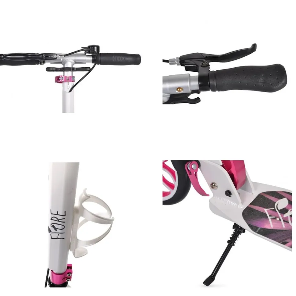 Byox Kinderroller Fiore klappbar Stoßdämpfer Flaschenhalter Bremse bis 100 kg pink