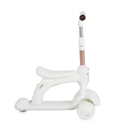 Byox Kinderroller Velvet Royal 2 in 1 Laufrad Musik- und Lichteffekte Fußstütze weiß