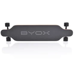 Byox Kinder Skateboard Longboard 41 Zoll, PU Rollen, ABEC-11, Gurt, bis 100 kg schwarz