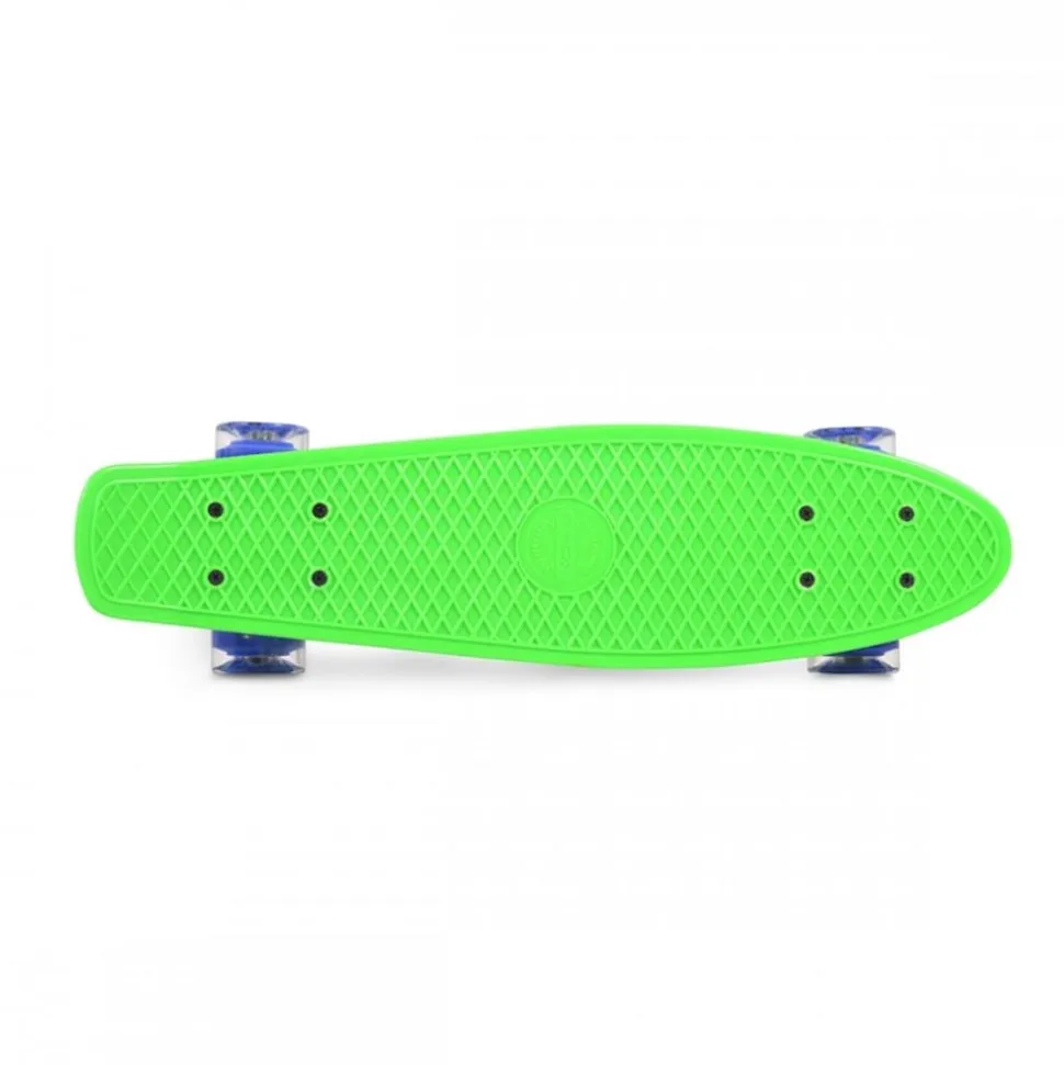 Byox Kinder Skateboard Spice LED 22 Zoll, Aluminium Achse, 80A 45mm, ABEC-7 hellgrün