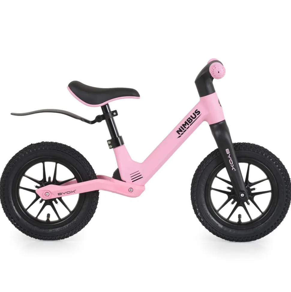 Byox Laufrad Nimbus 12 Zoll Luftreifen Sitz verstellbar Leuchträder Schutzblech rosa