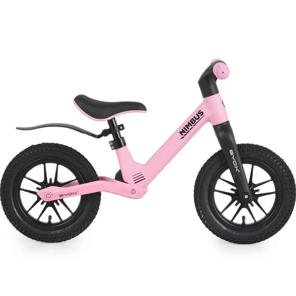 Byox Laufrad Nimbus 12 Zoll Luftreifen Sitz verstellbar Leuchträder Schutzblech rosa