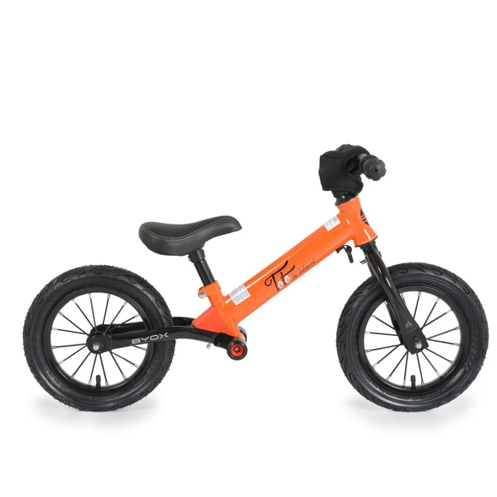 Byox Laufrad ToTo 12 Zoll Luftreifen, Anti-Rutsch-Griffe, Sattel einstellbar orange