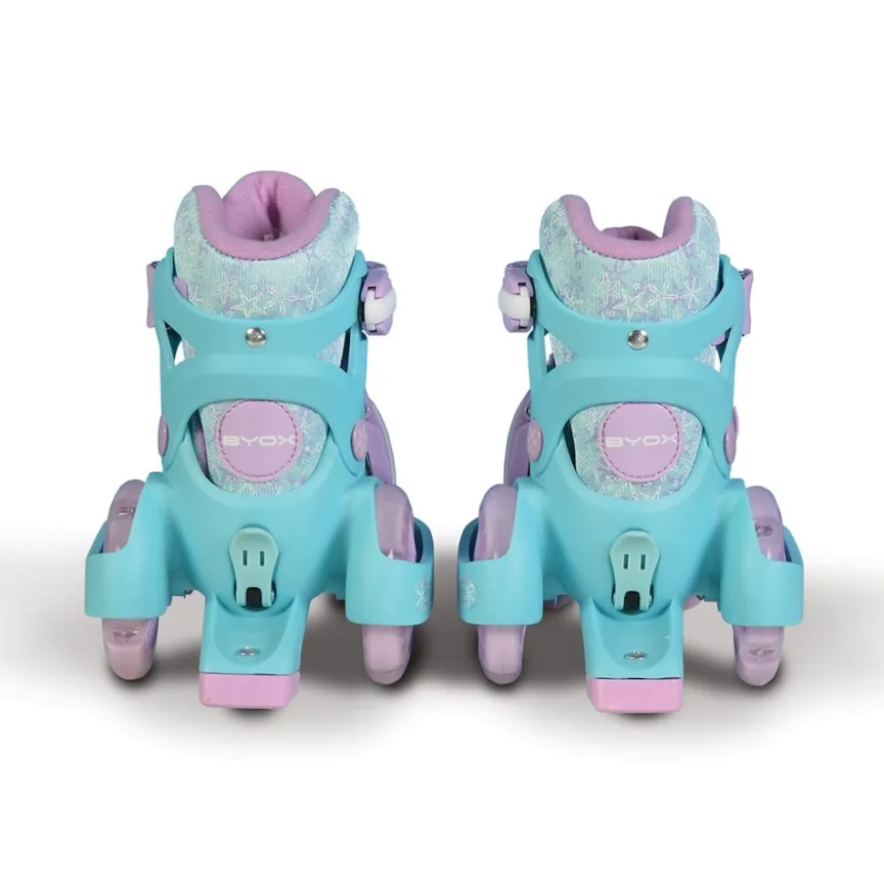 Byox Rollschuhe Beetle Größe XS 26-29, PU-Rollen, ABEC-5 Lager, Stopper hinten lila