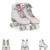 Byox Rollschuhe Donna weiß, PU-Rollen mit Glitzer, ABEC-5 Lager, versch. Größen Gr. 27-30