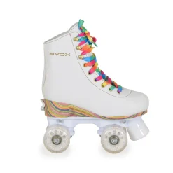 Byox Rollschuhe Donna weiß, PU-Rollen mit Glitzer, ABEC-5 Lager, versch. Größen Gr. 27-30
