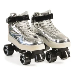 Byox Rollschuhe Silver PVC-Räder Sohle mit Licht Lager 608ZB Größe M (35-36)
