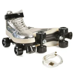 Byox Rollschuhe Silver PVC-Räder Sohle mit Licht Lager 608ZB Größe M (35-36)