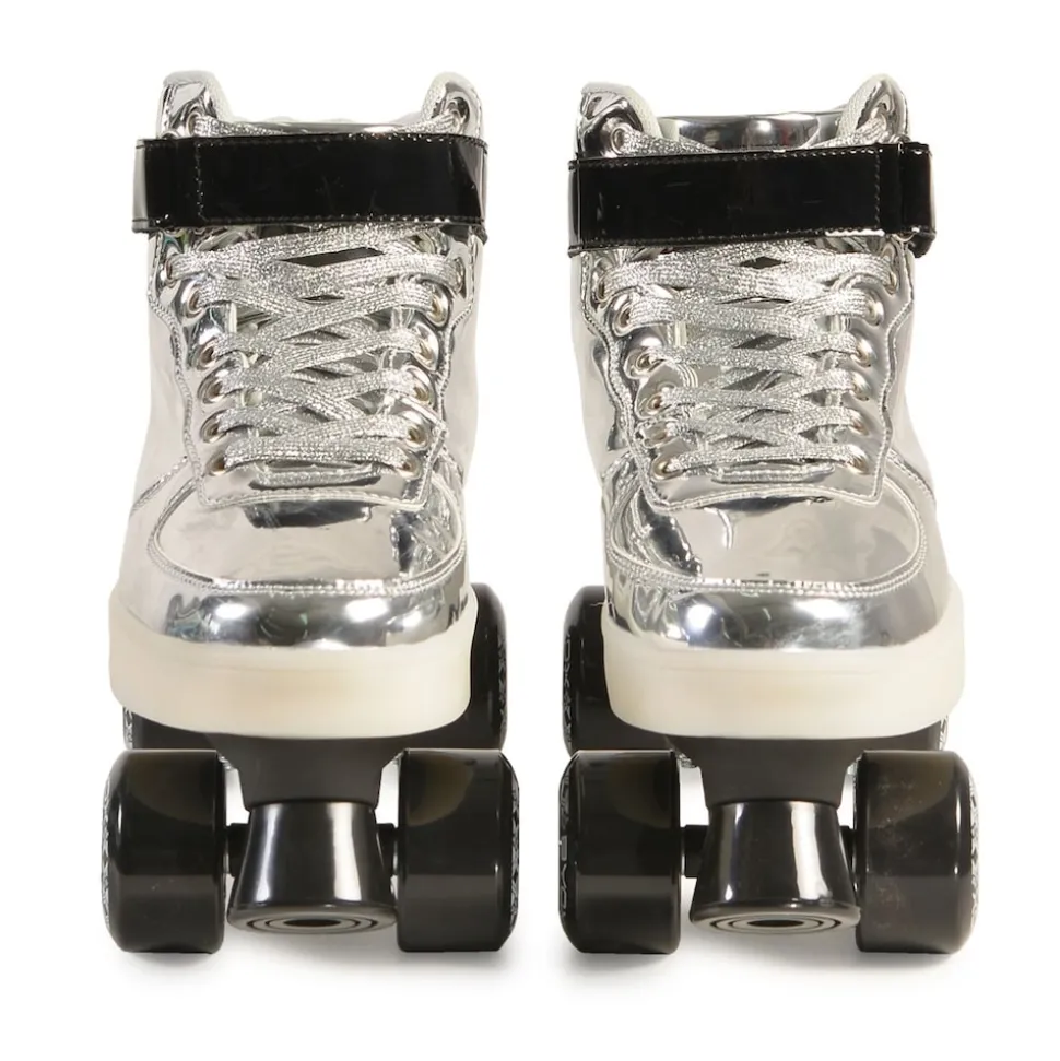 Byox Rollschuhe Silver PVC-Räder Sohle mit Licht Lager 608ZB Größe M (35-36)