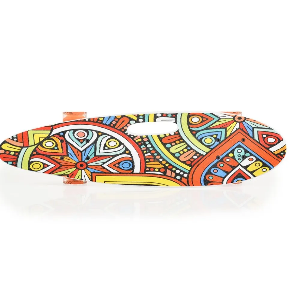 Byox Skateboard 26 Zoll mit Griff PU-Leuchträder ABEC-7 Aluminium 100 kg LED rot