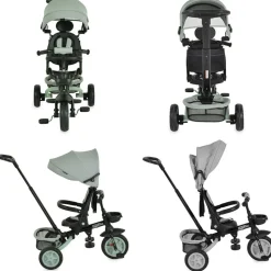 Byox Tricycle Explore 3 in 1 Dreirad umkehrbarer Sitz Schiebegriff Körbe Pedale hellgrün
