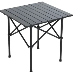 Campingset MCW-Q39, Tisch 2x Stuhl Klappstuhl Anglerstuhl faltbar, Metall Stoff ~ schwarz
