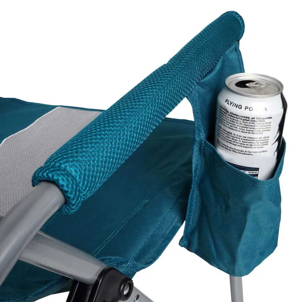 Campingstuhl MCW-L50, Klappstuhl Anglerstuhl Regiestuhl, waschbar Schutzhülle Stahl Stoff/Textil ~ türkis