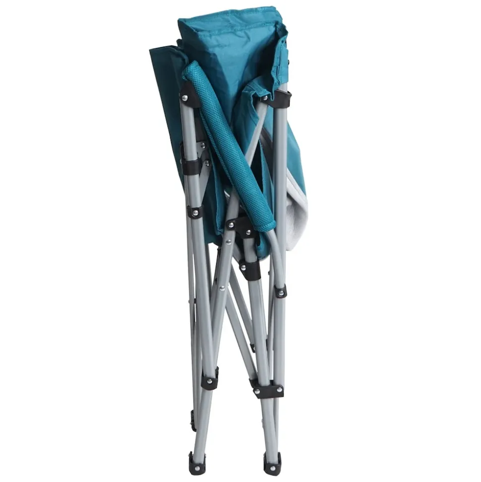 Campingstuhl MCW-L50, Klappstuhl Anglerstuhl Regiestuhl, waschbar Schutzhülle Stahl Stoff/Textil ~ türkis