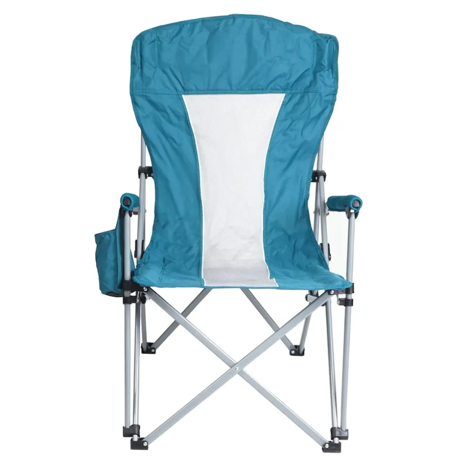 Campingstuhl MCW-L50, Klappstuhl Anglerstuhl Regiestuhl, waschbar Schutzhülle Stahl Stoff/Textil ~ türkis