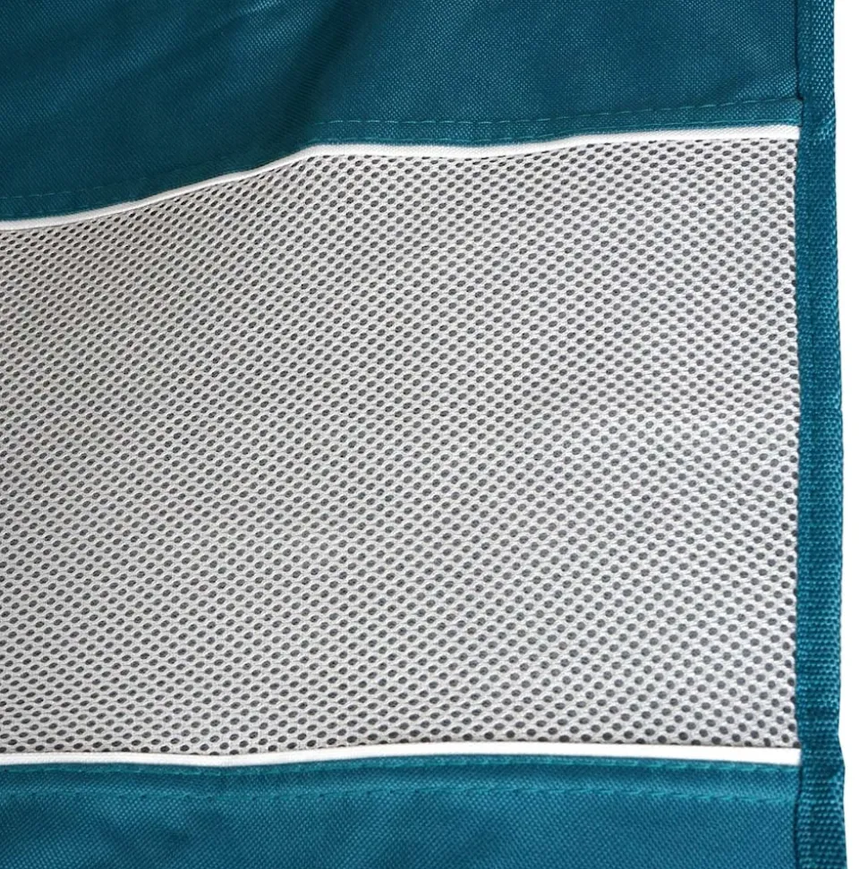 Campingstuhl MCW-L50, Klappstuhl Anglerstuhl Regiestuhl, waschbar Schutzhülle Stahl Stoff/Textil ~ türkis