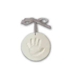 Cangaroo Baby Handabdruck-Bausatz Anhänger Ausstecher Durchmesser 16cm Holzrolle weiß