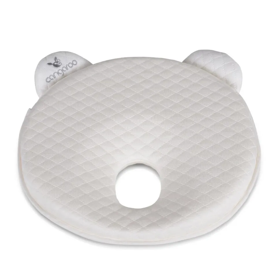 Cangaroo Babykissen Pooh ergonomisch 27 x 24 x 3 cm, Memory-Schaum, ab Geburt weiß
